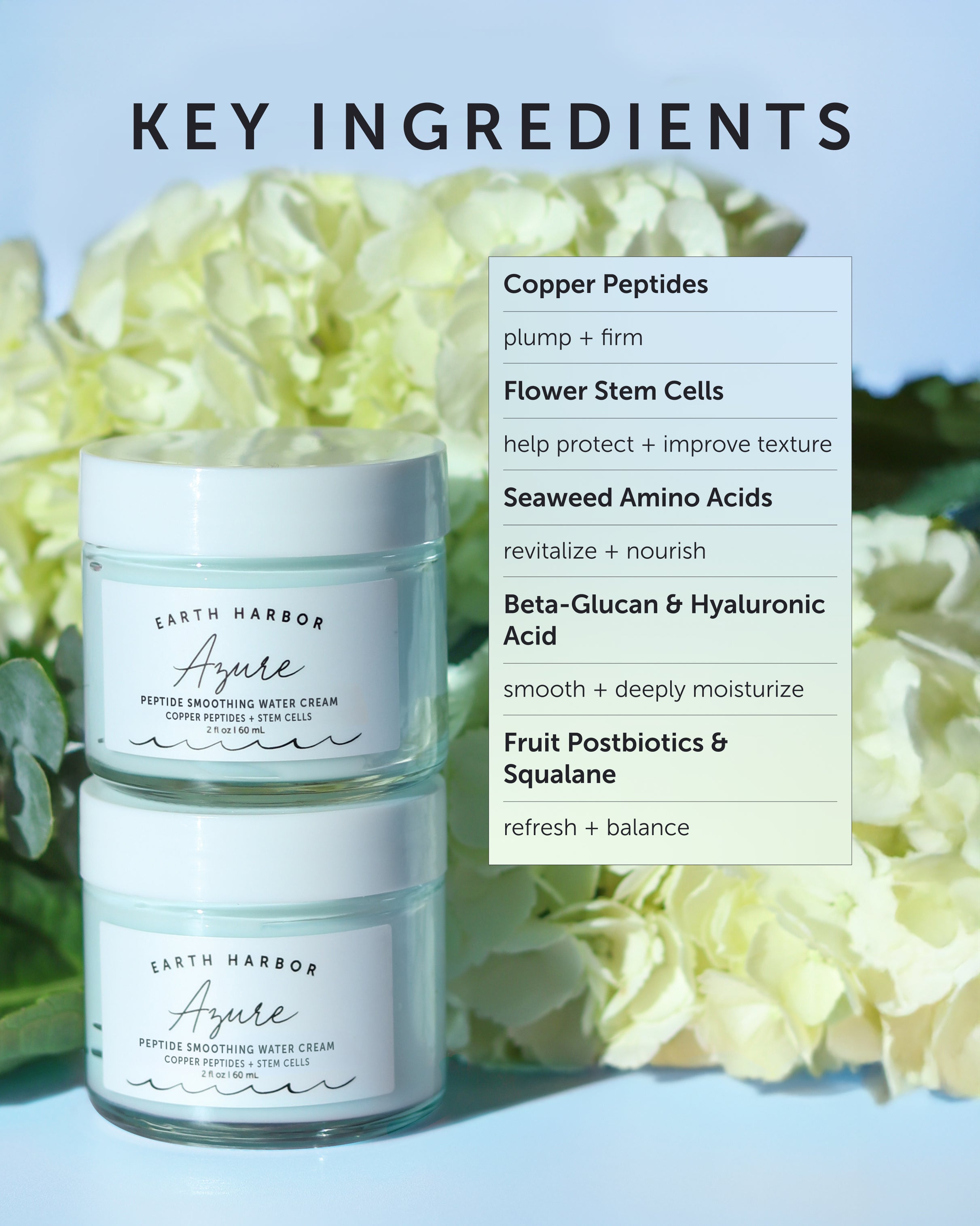 AZURE Peptide Smoothing Water Cream - Earth Harbor Naturals