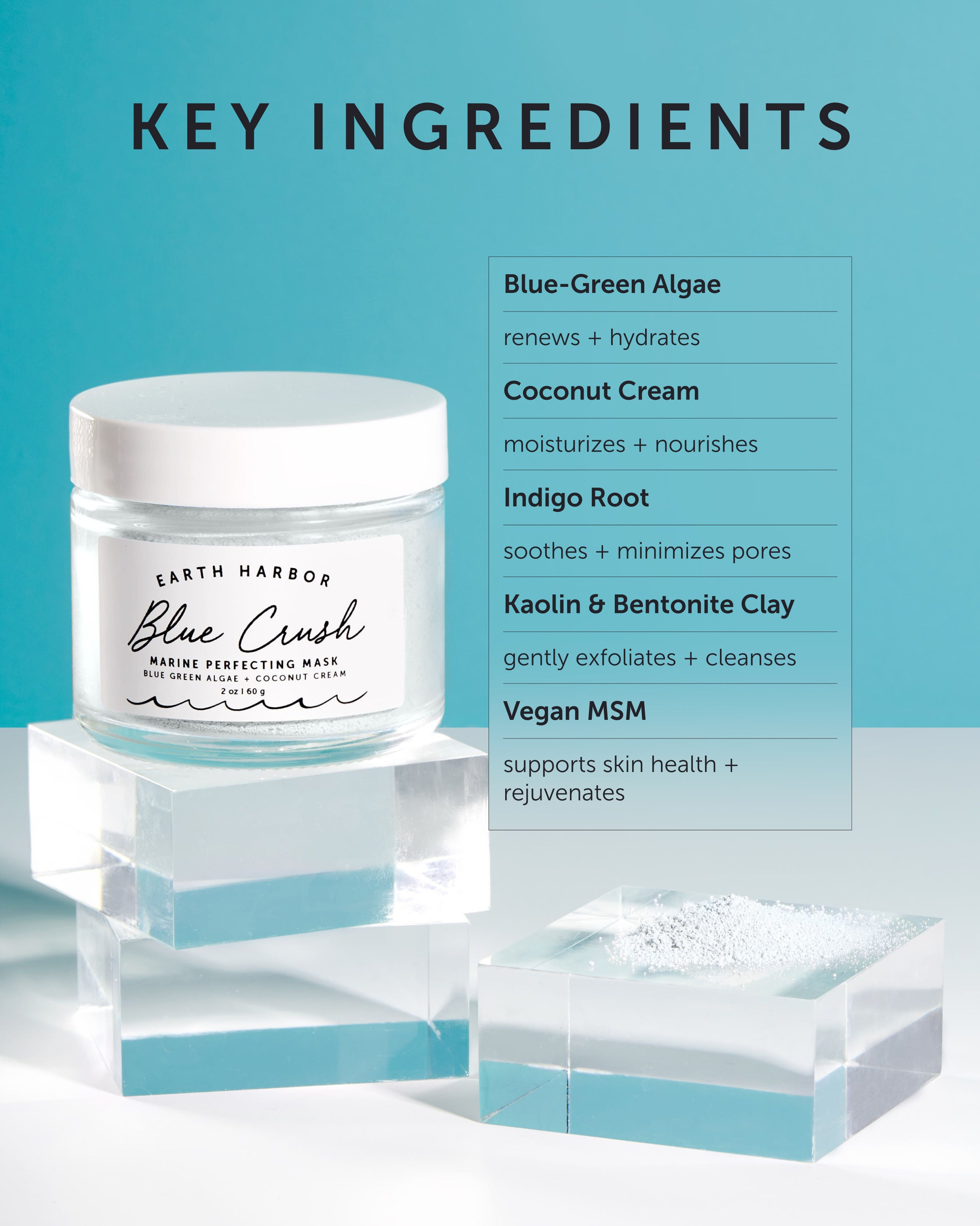 BLUE CRUSH Marine Perfecting Mask - Earth Harbor Naturals
