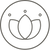 Minimalist
lotus flower
icon enclosed
in a thin circle​