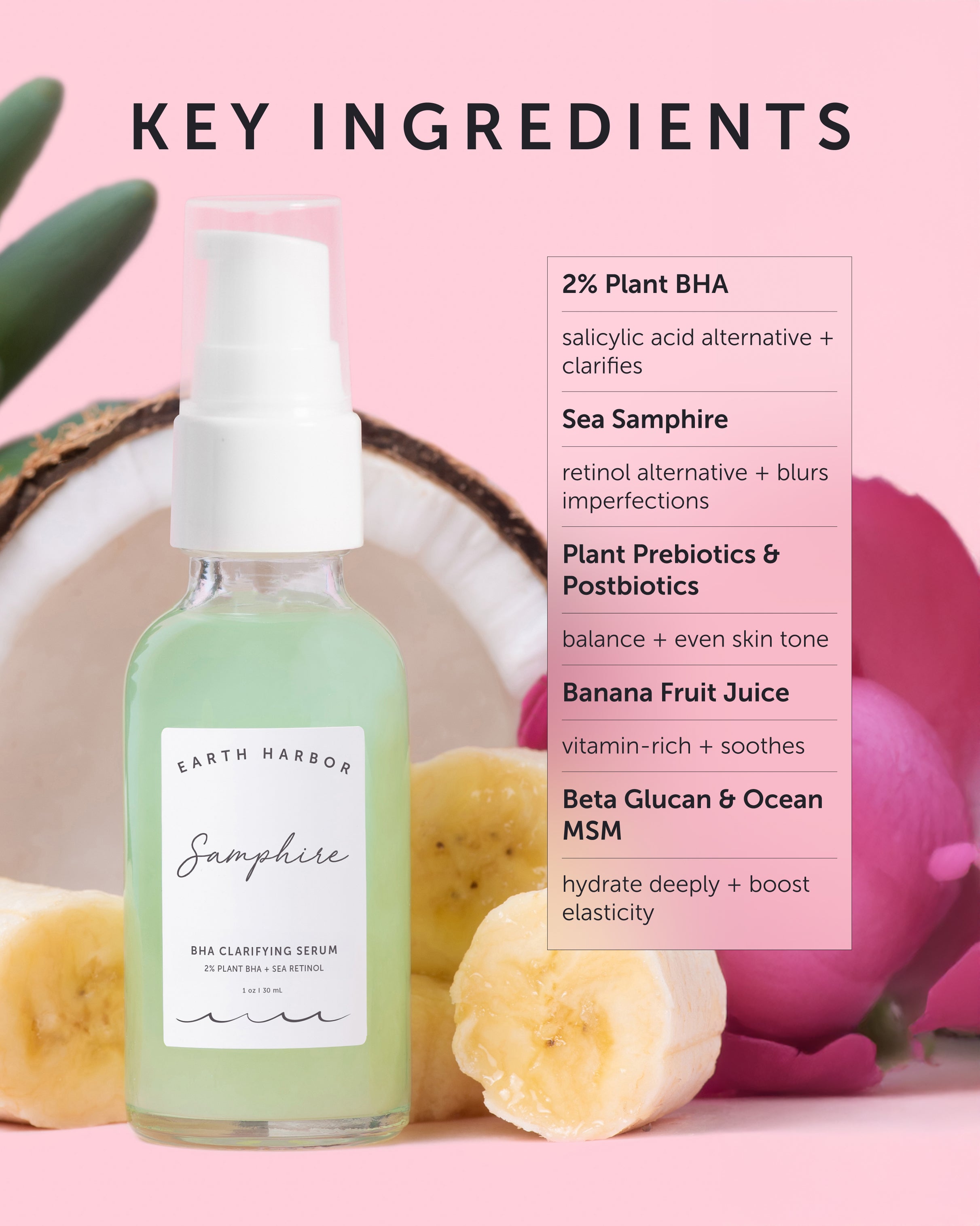 SAMPHIRE BHA Clarifying Serum - Earth Harbor Naturals